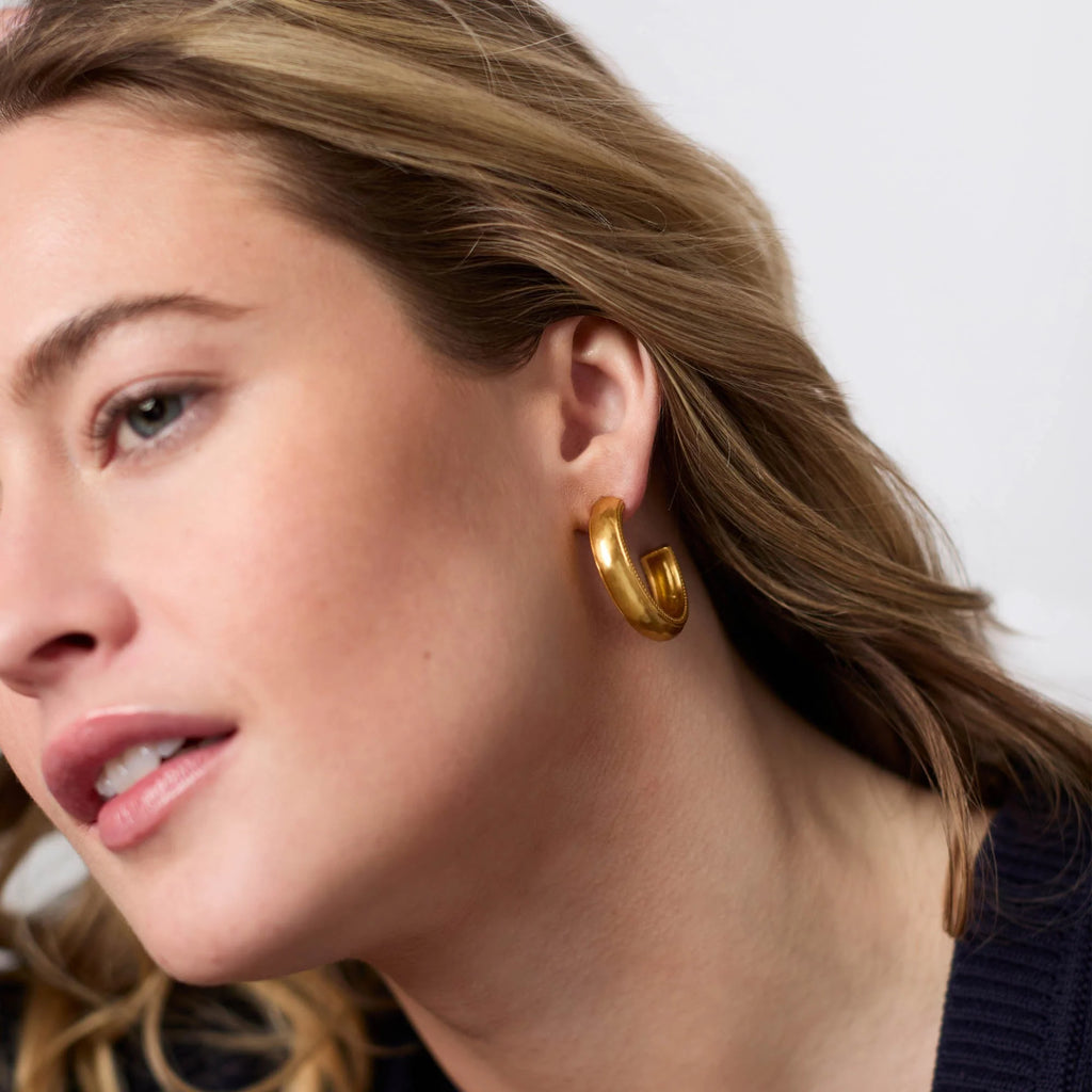 Cannes Hoop Gold Earrings