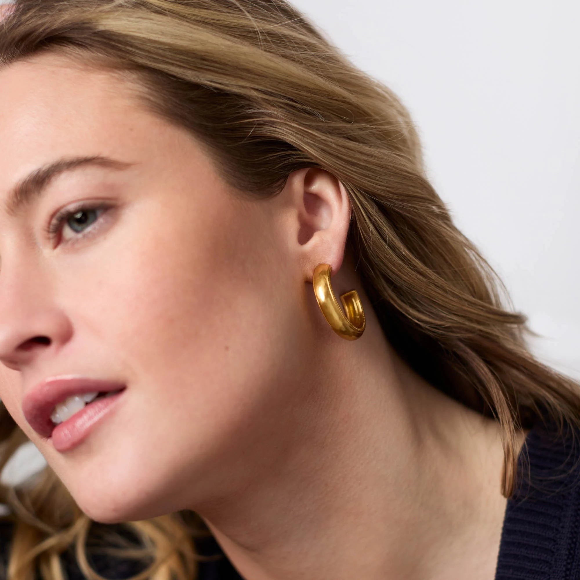 Cannes Hoop Gold Earrings