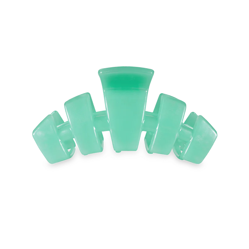 TELETIES Classic Spring Splash small green claw hair clip 2.75 inch
