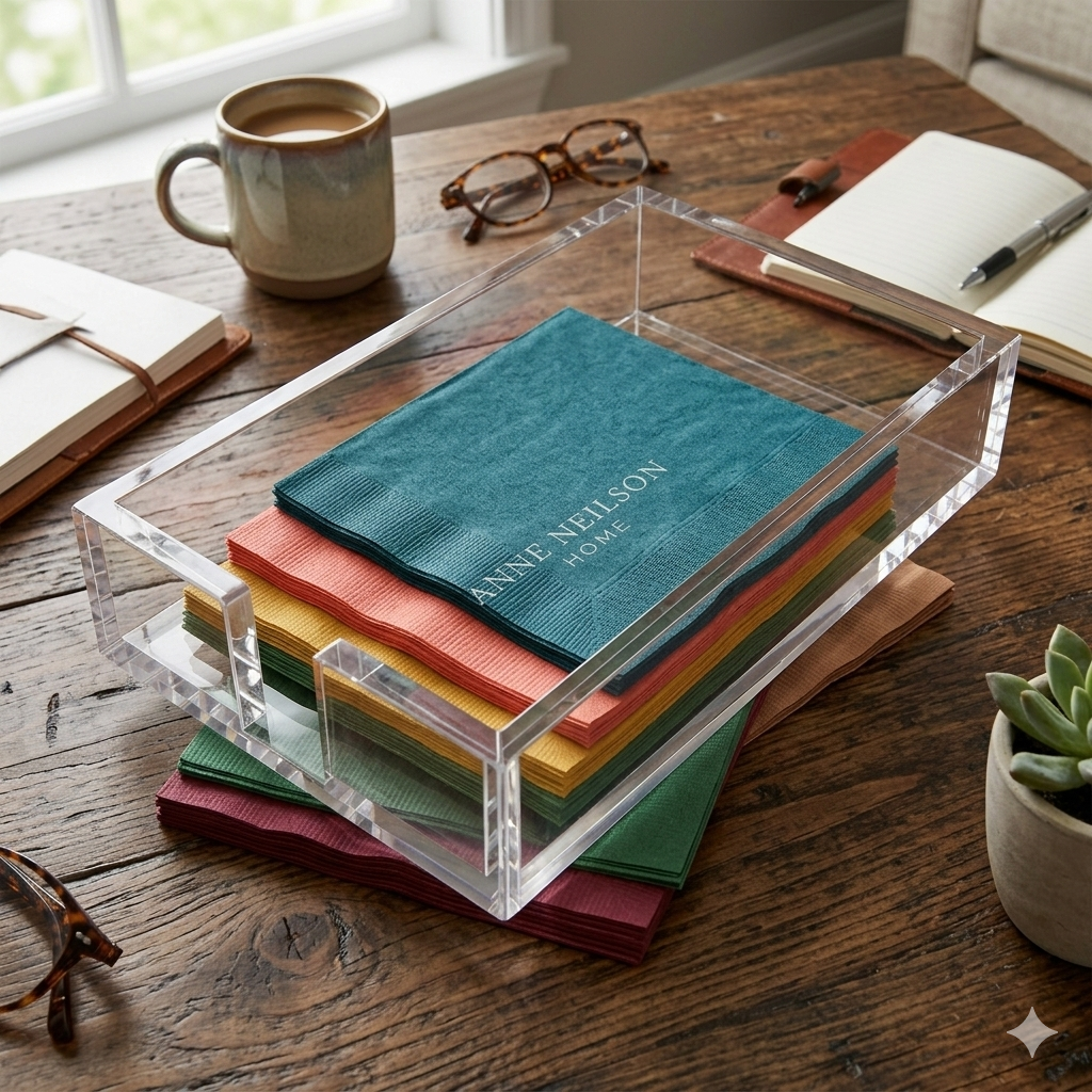 Clear Guest Towel Acrylic Tray