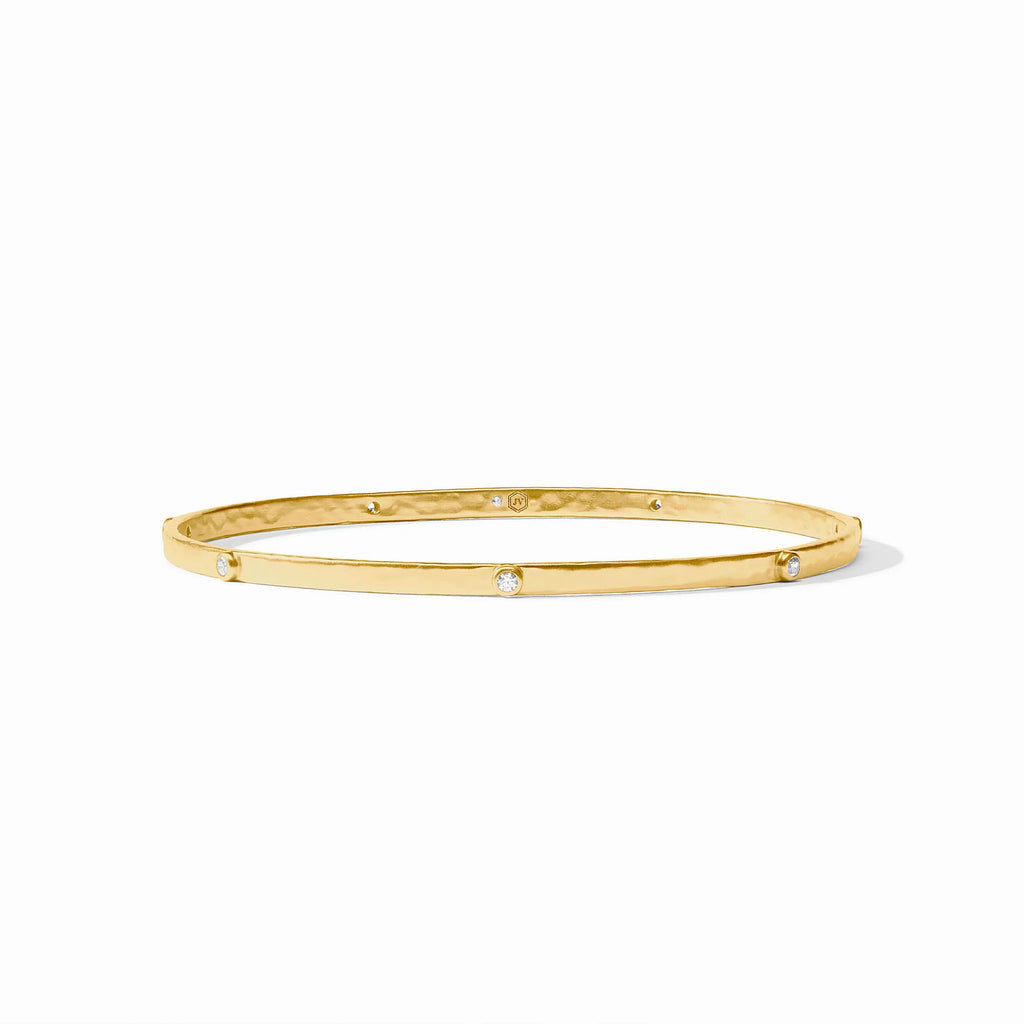 Crescent Stone Bangle Cubic Zirconia-Medium