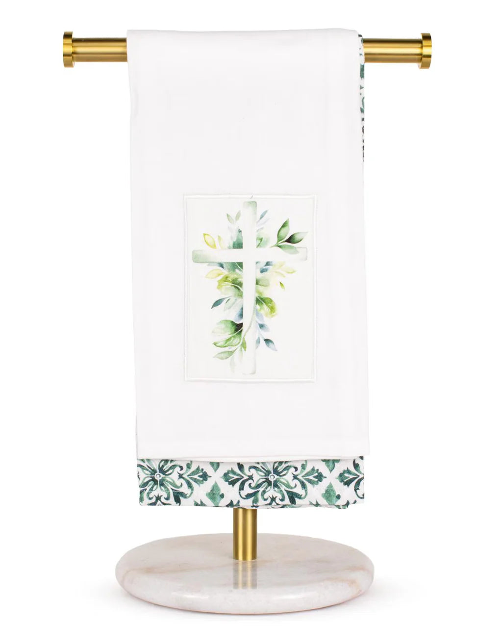 Cross of Hope Hand Towels   White/Multi   20x28   Set of 2