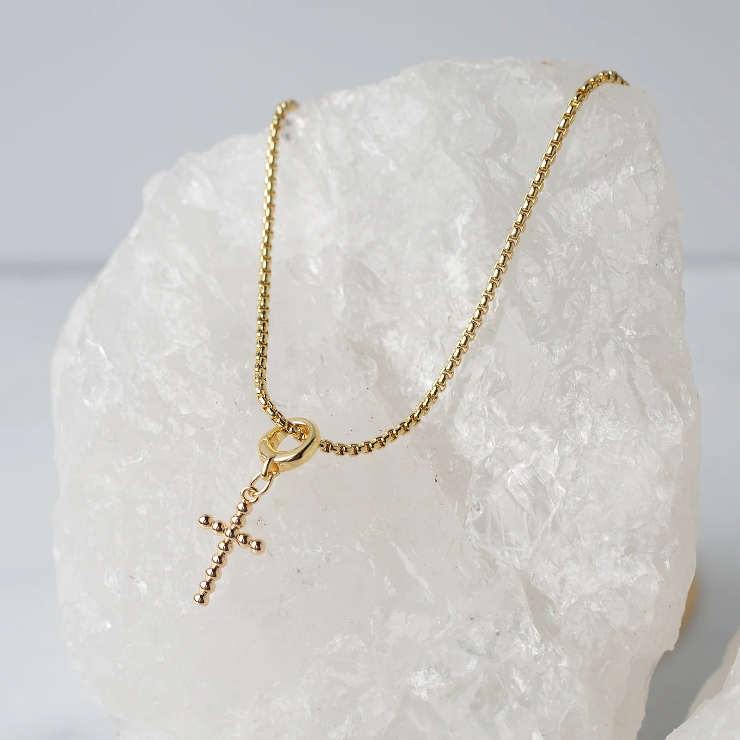 Dot Cross Charm, Gold, Charm Bar, Charm Necklace, Bag Charm