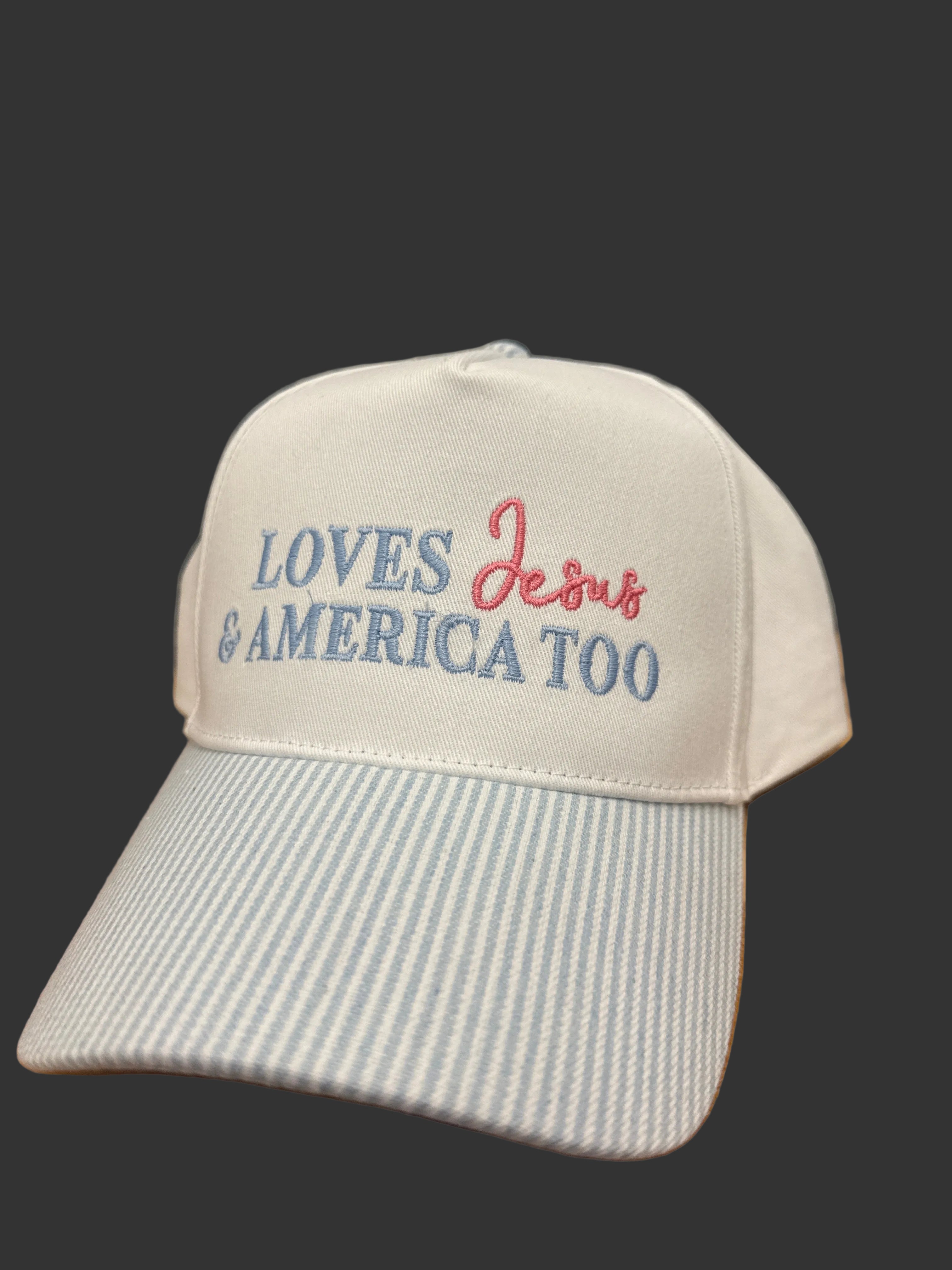 Loves Jesus & America Too Hat