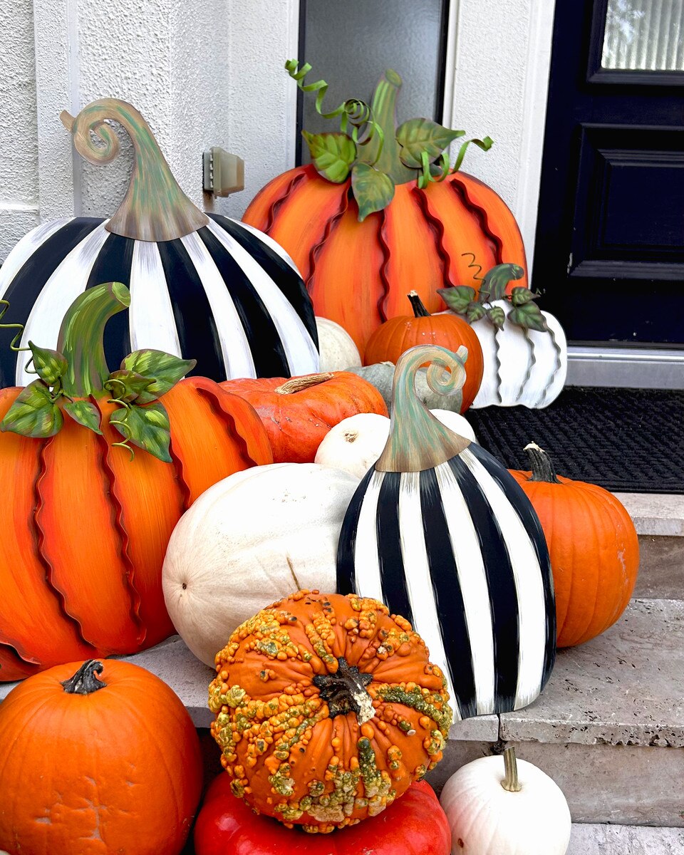 Tall Striped Pumpkin