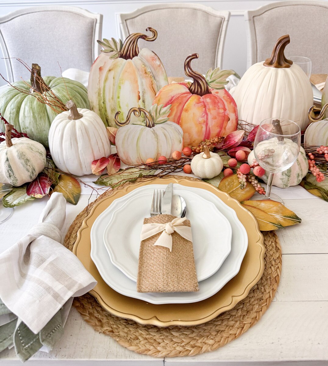 Water Color Pumpkins (Set of 3)