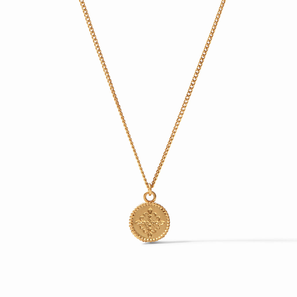 Fleur De Lis Solitaire Necklace