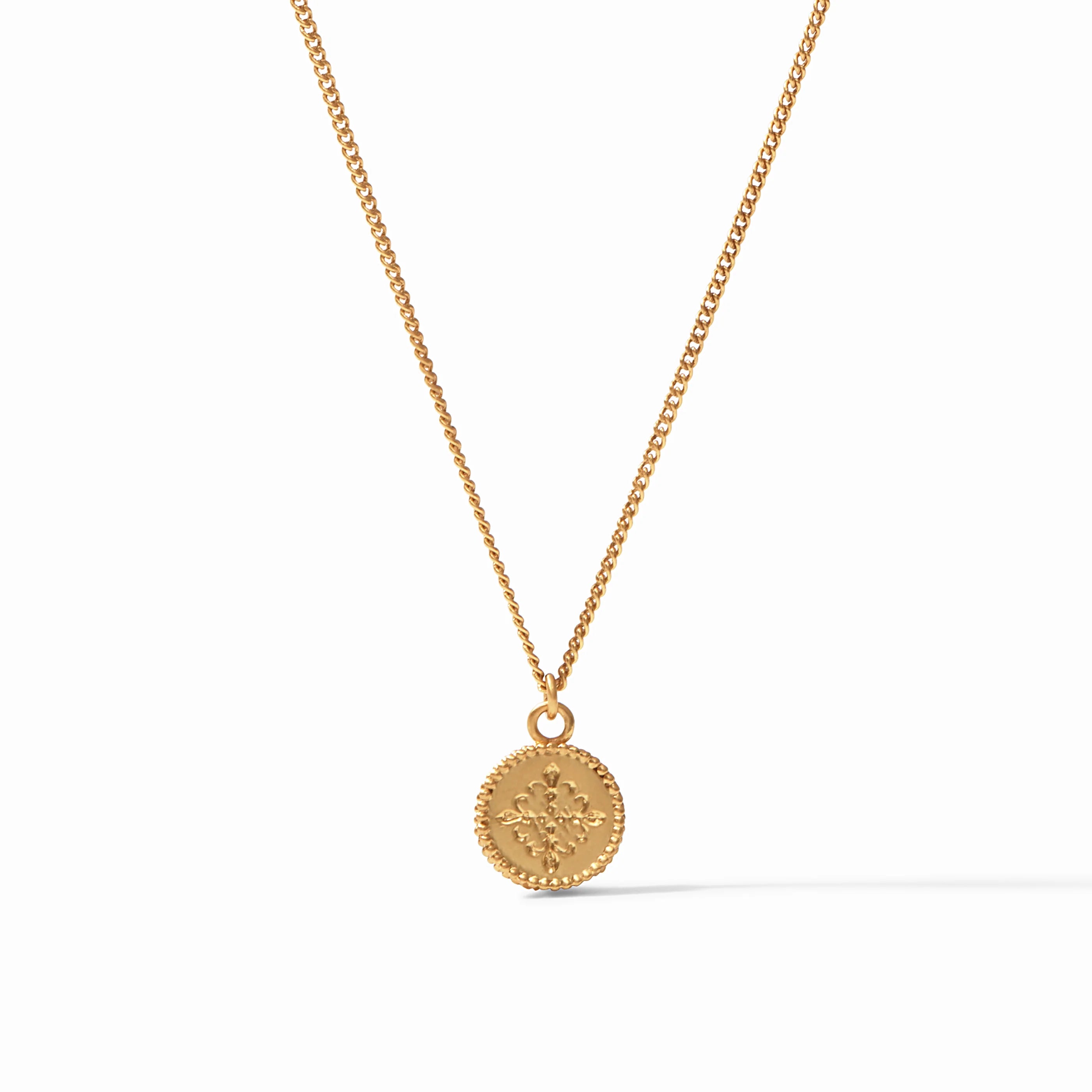 Fleur De Lis Solitaire Necklace