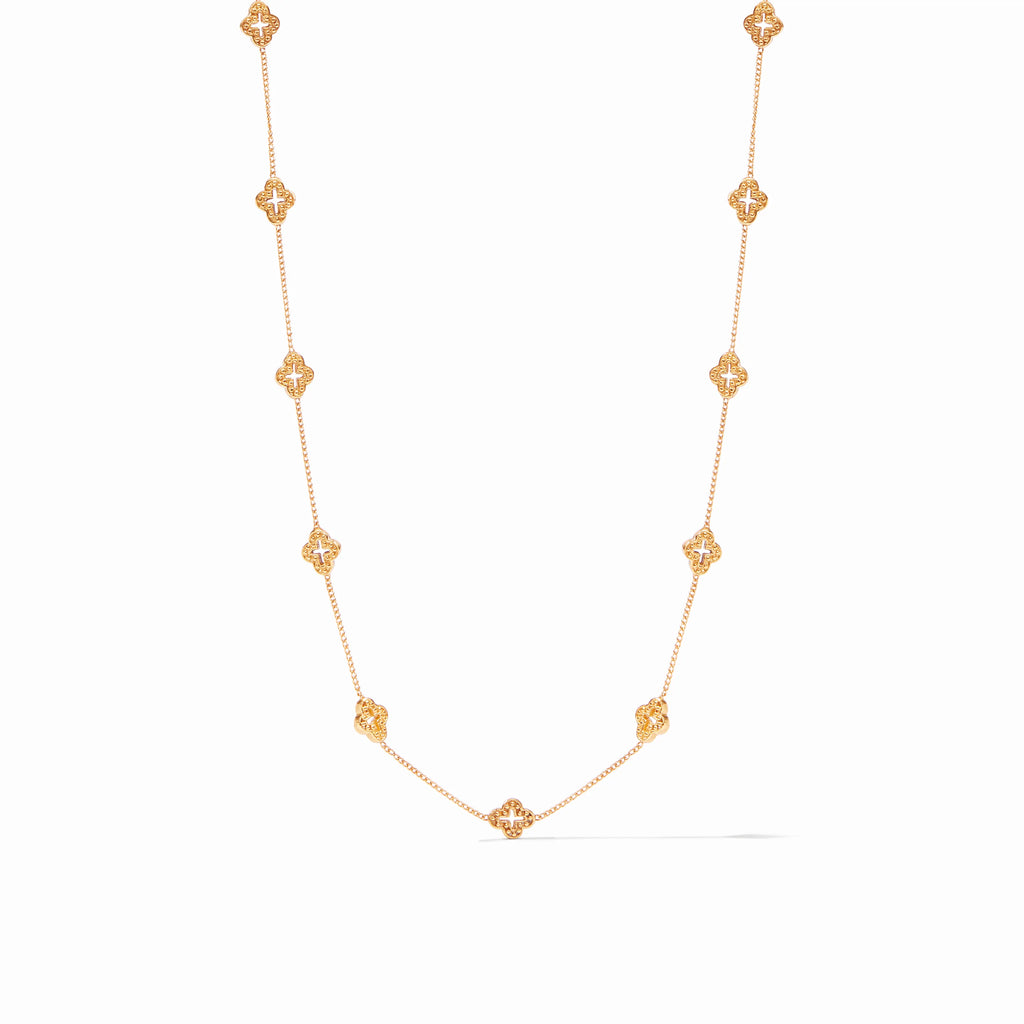 Florentine Demi Delicate Station Necklace-Gold