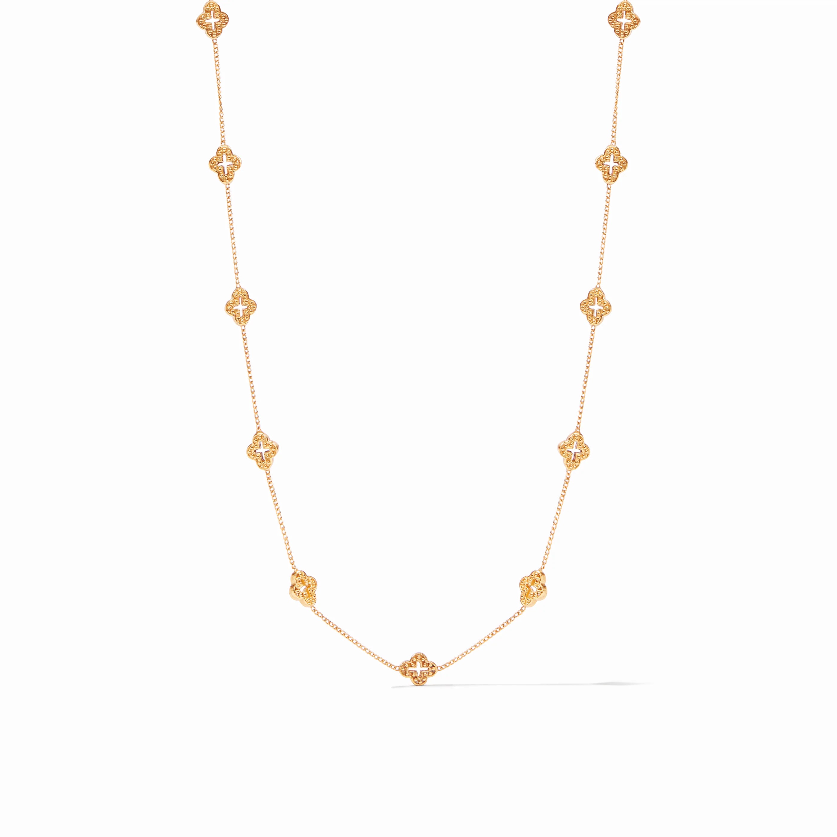 Florentine Demi Delicate Station Necklace-Gold