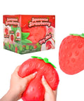 Squishy Extra Large Strawberry, Gag Gifts Funny Adult, Giant Stress Ball, Fidget Sensory Toy for Kids, ADHD Toys