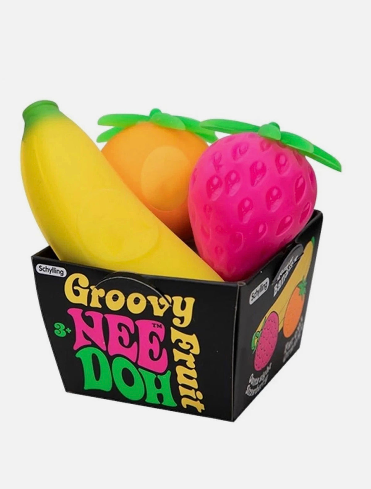 Schylling Nee Doh Groovy Fruit - Novelty Squeeze Toy(3pcs/set)