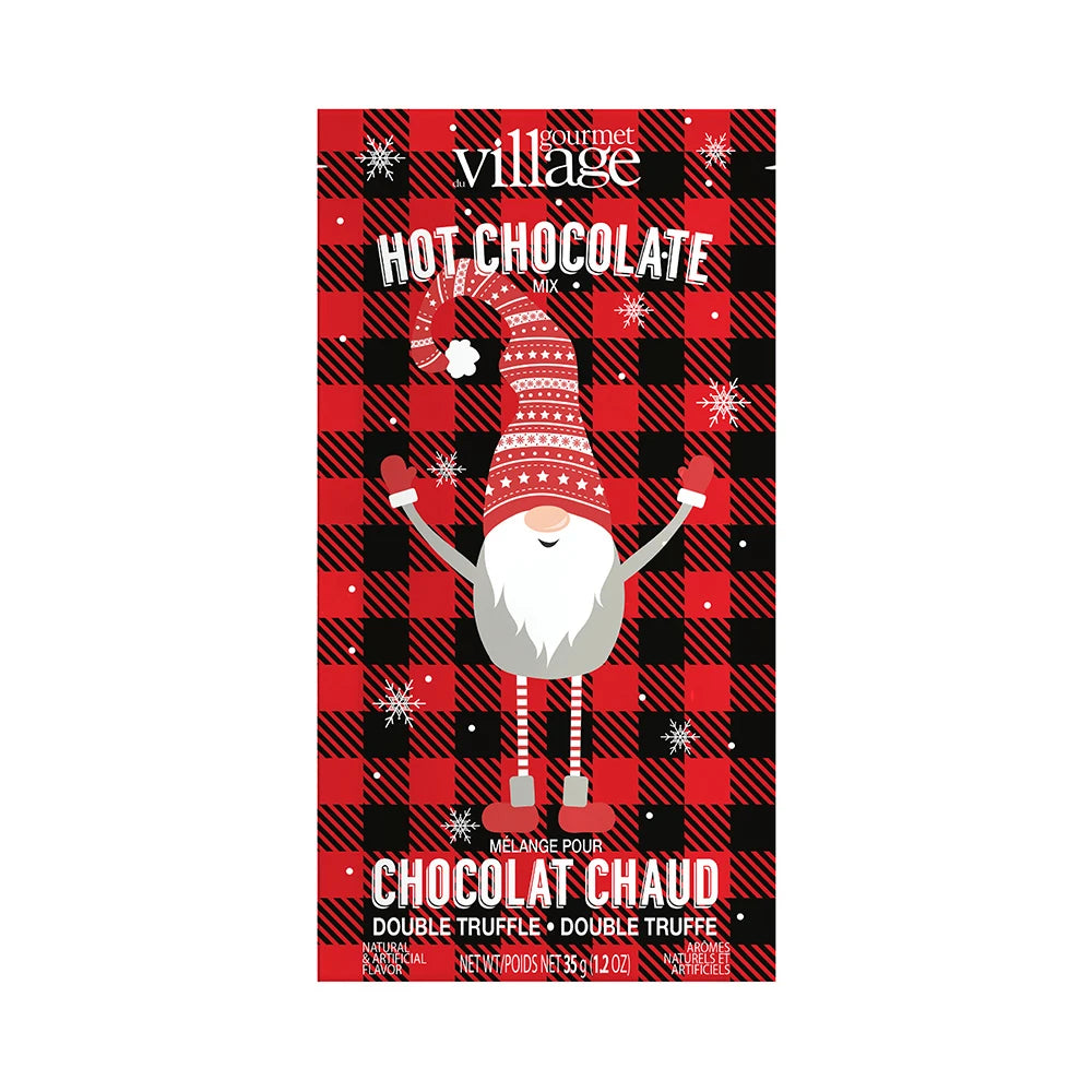 Mini Hot Chocolate Plaid Gnome