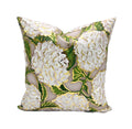 Gold Foil Neutral Hydrangeas Pillow