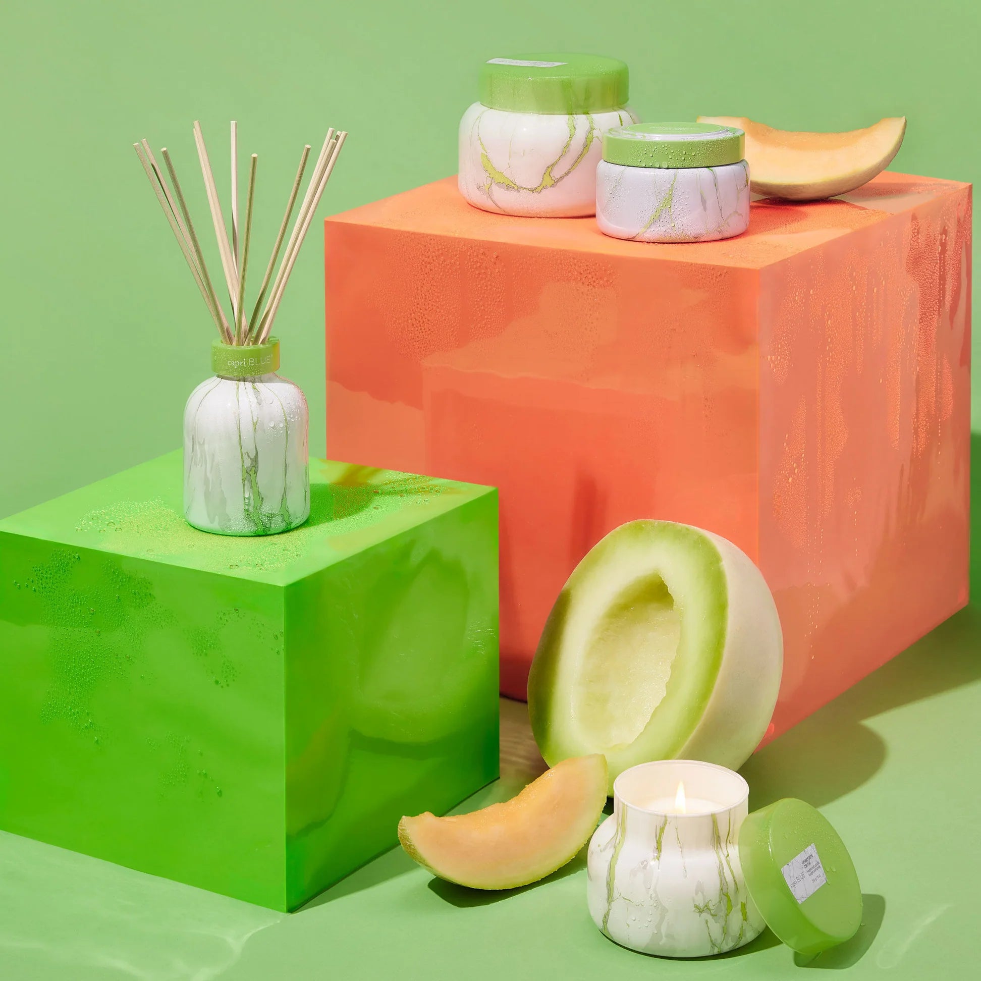 HONEYDEW CRUSH MODERN MARBLE PETITE JARS, 8 oz