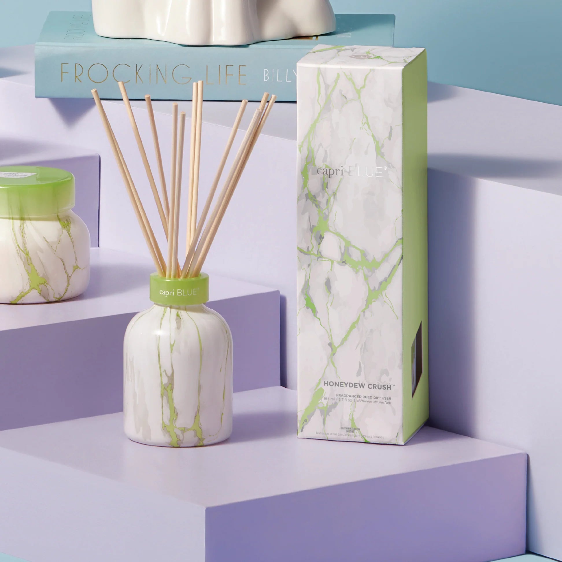 HONEYDEW CRUSH MODERN MARBLE PETITE REED DIFFUSER, 5.7 fl oz
