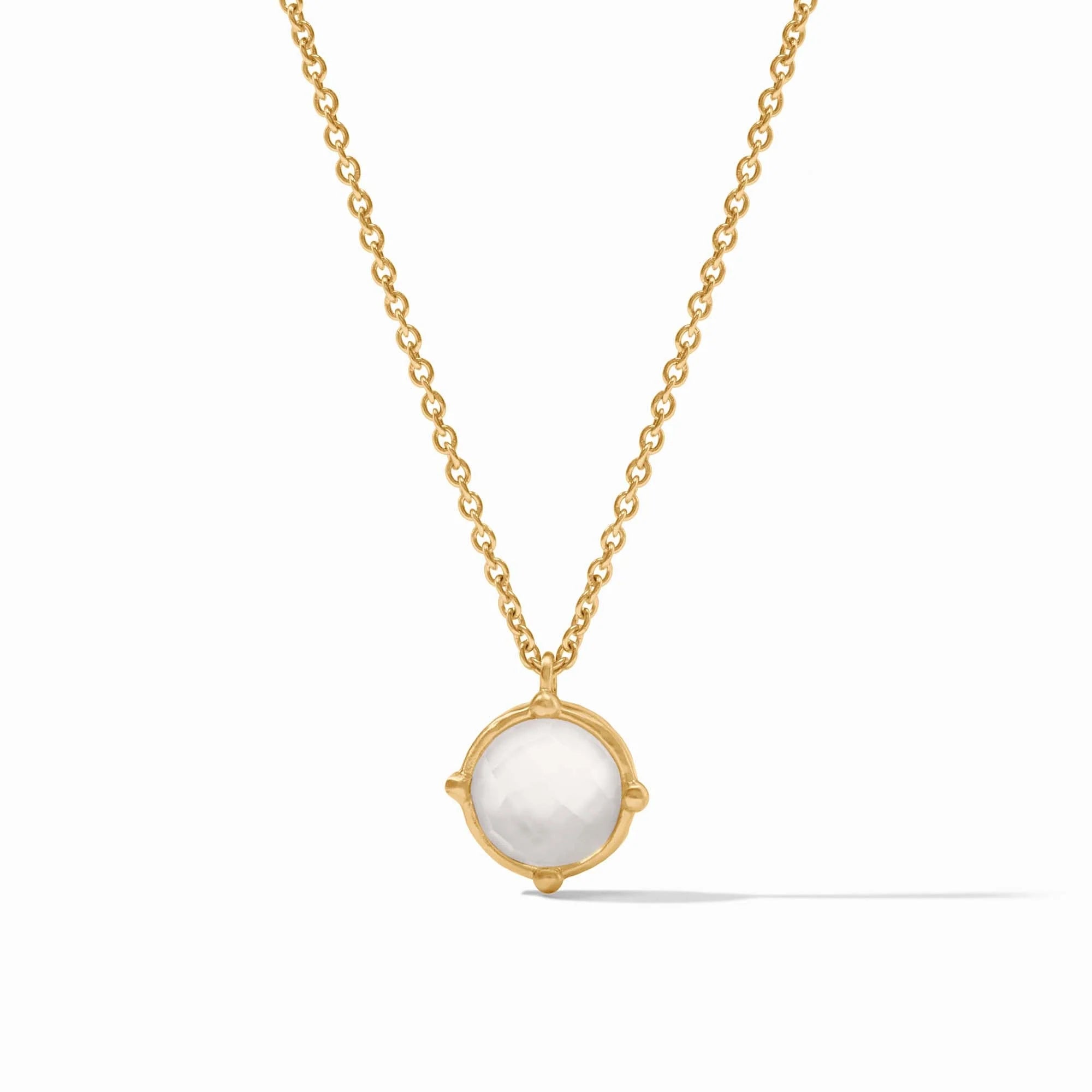 Honeybee Solitaire Necklace-Iridescent Clear Crystal