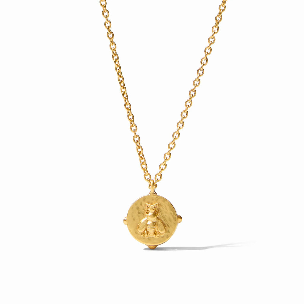 Honeybee Solitaire Necklace-Iridescent Clear Crystal