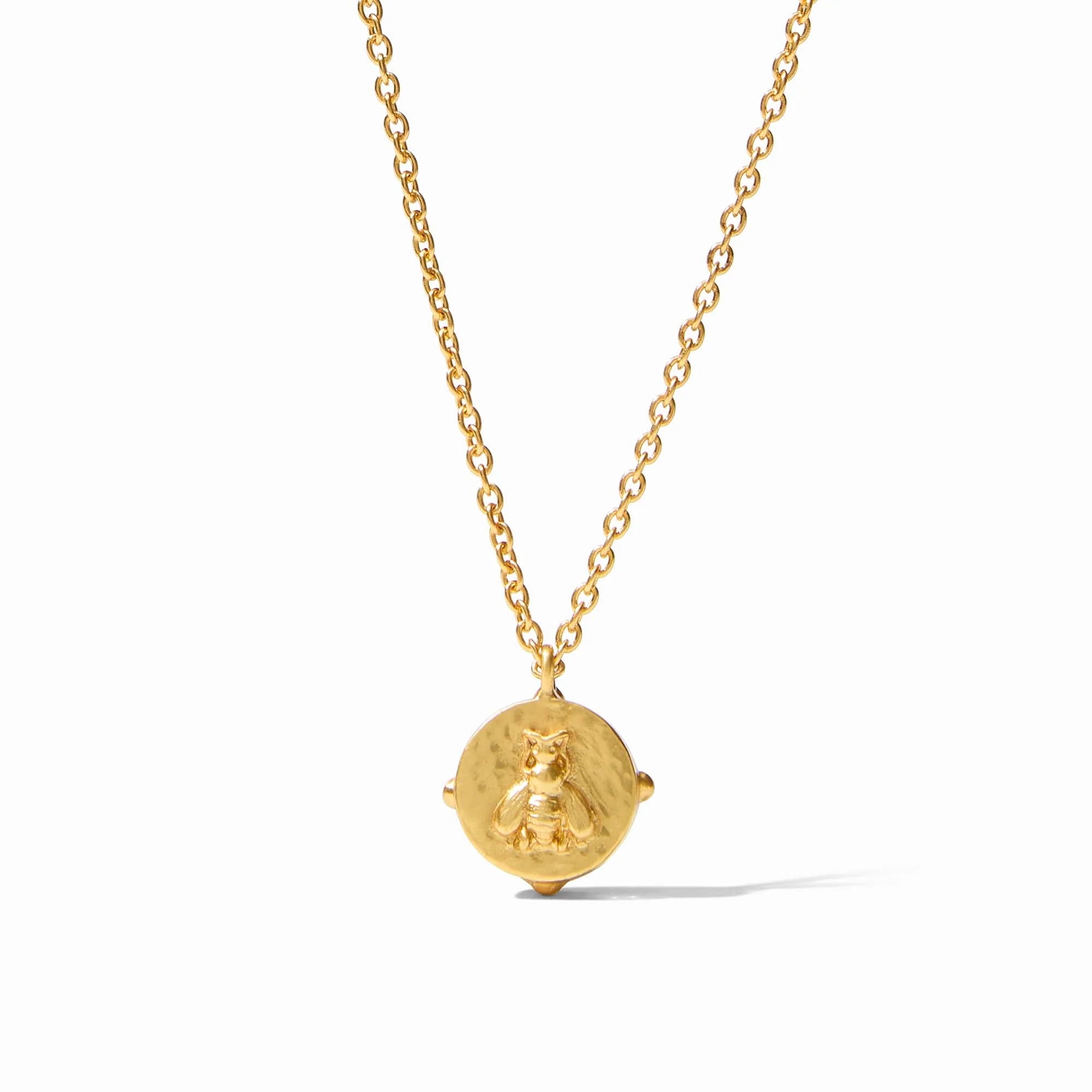 Honeybee Solitaire Necklace-Iridescent Clear Crystal