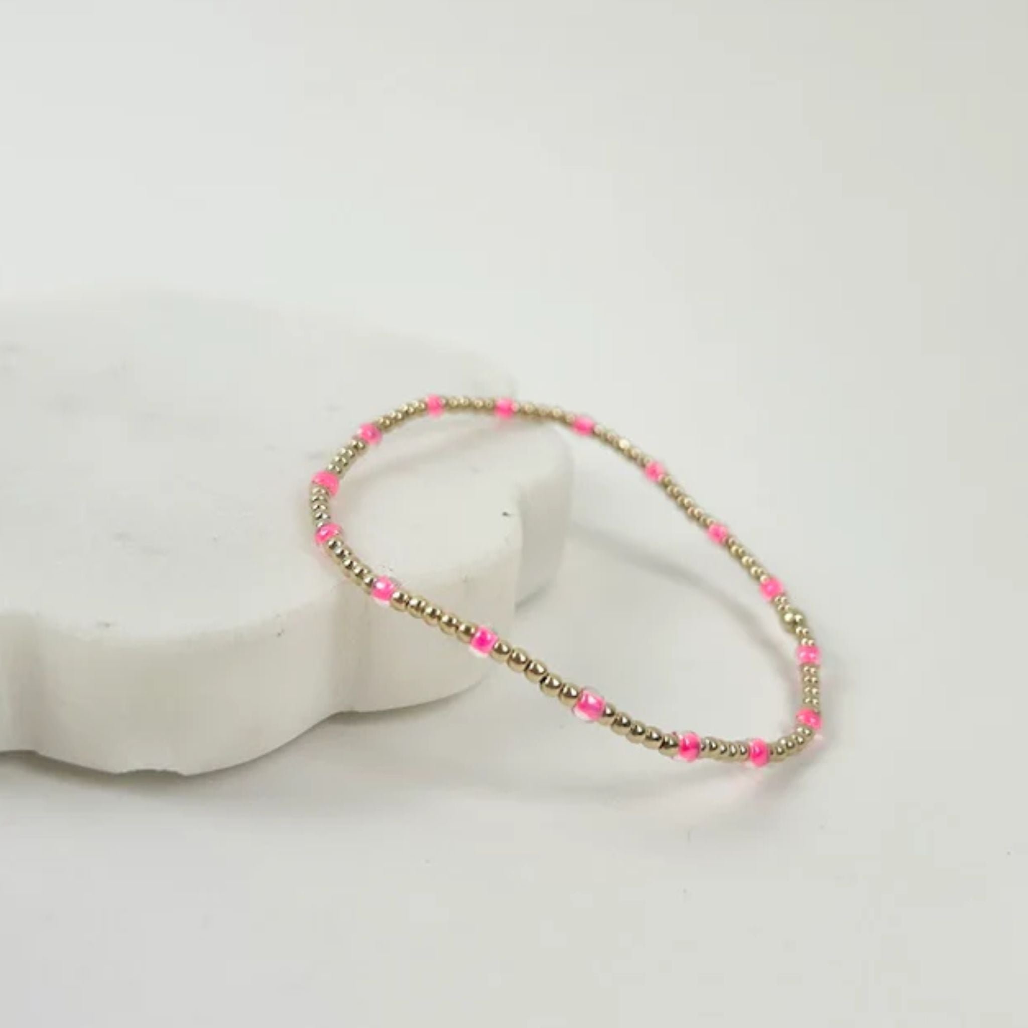Hot Pink Dainty Poppi Bracelet