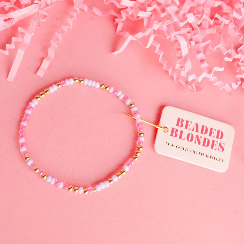 Hot Pink & Lilac Sprinkle Bracelet