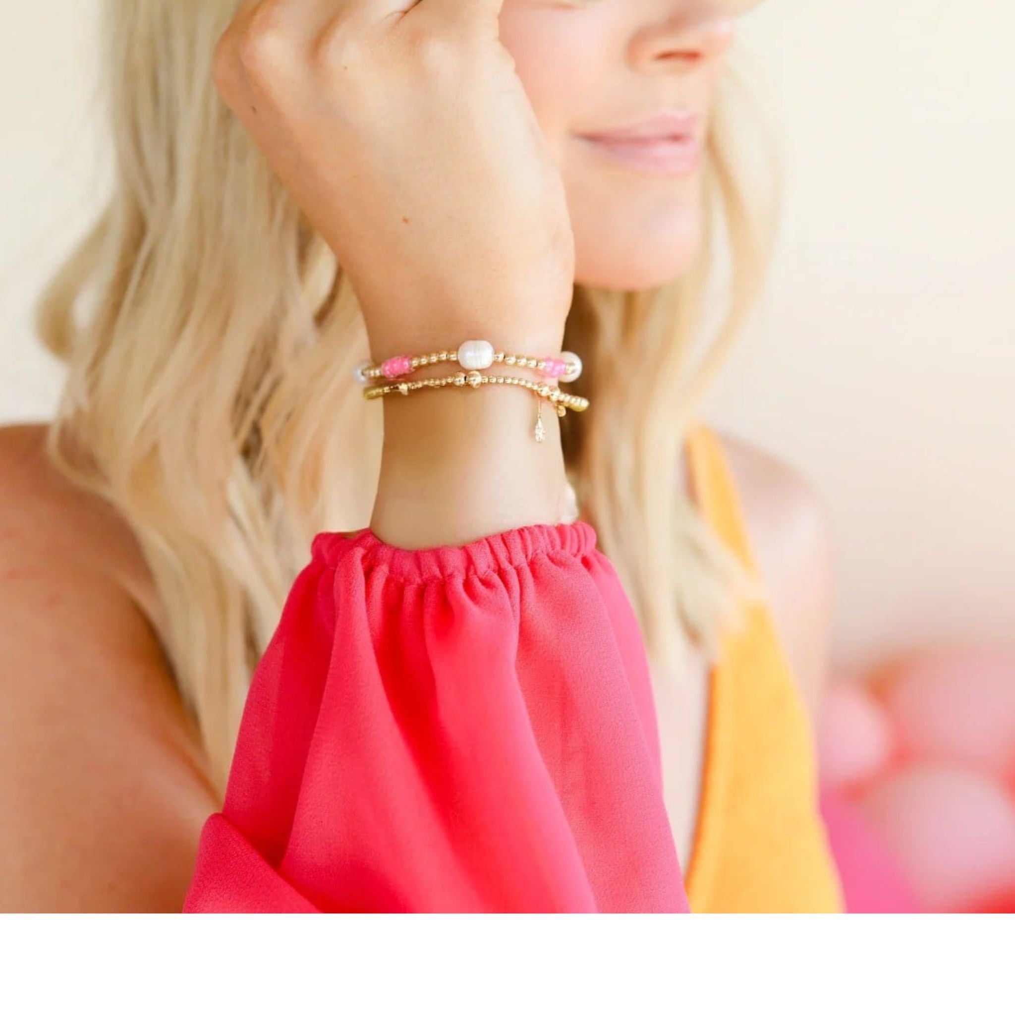 Hot Pink Pearl Poppi Bracelet