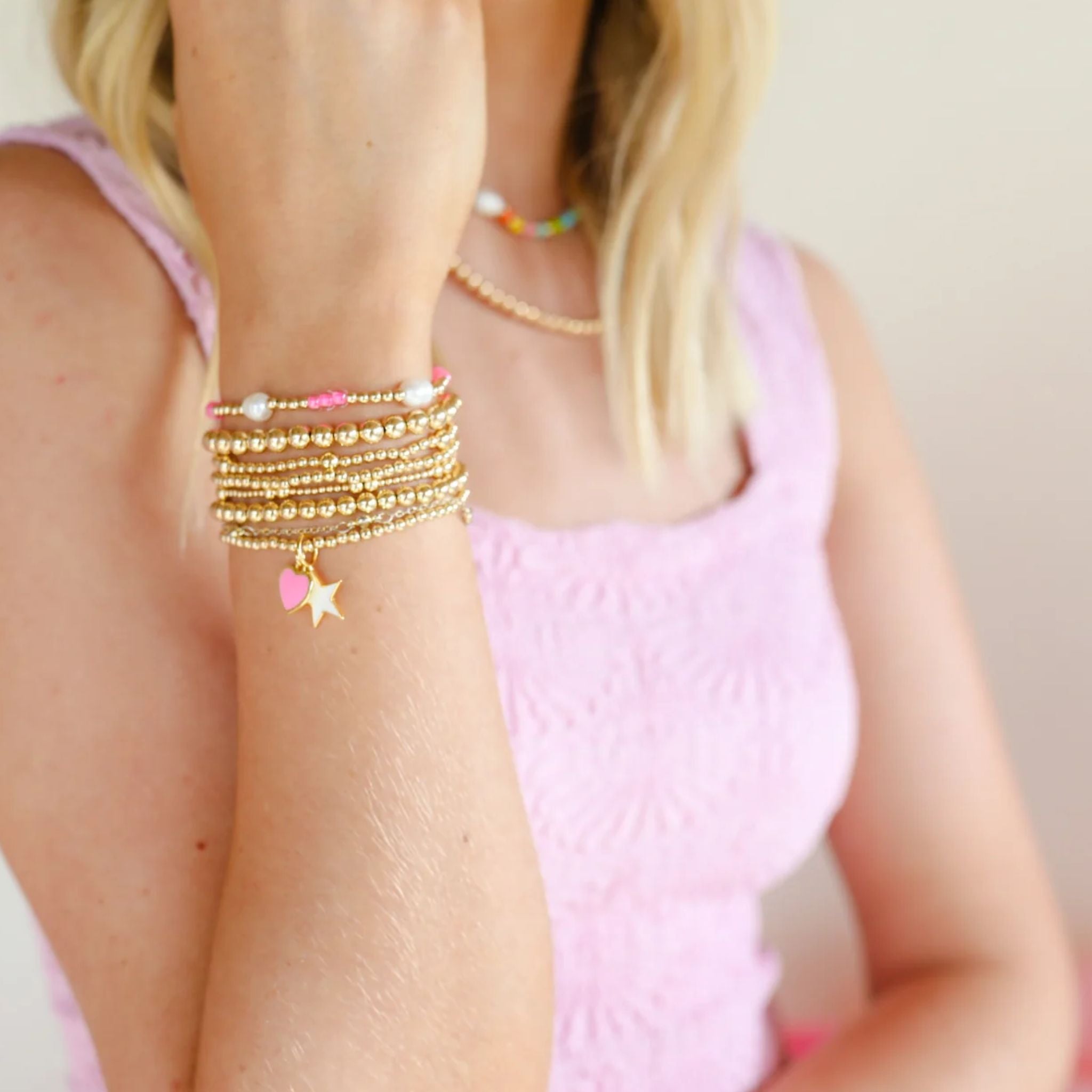 Hot Pink Pearl Poppi Bracelet