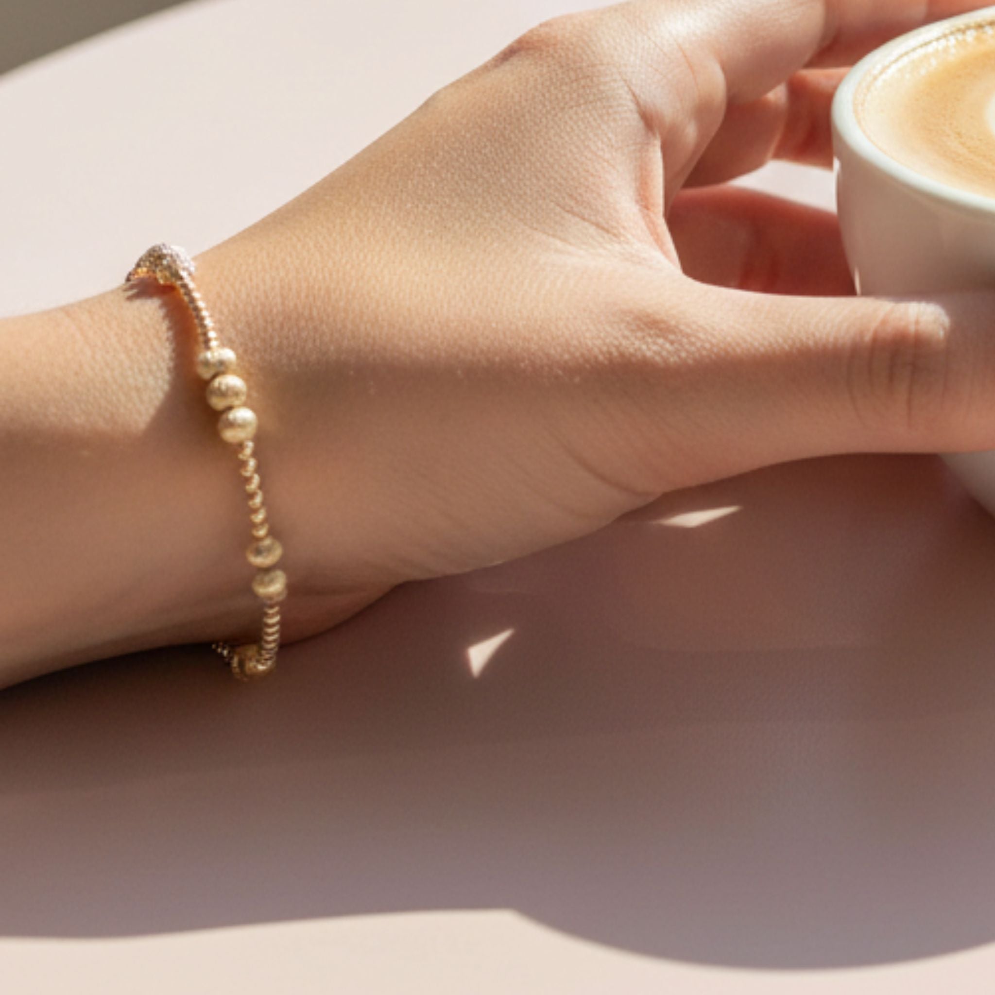 ILY Gold Fluted Bracelet in Gold