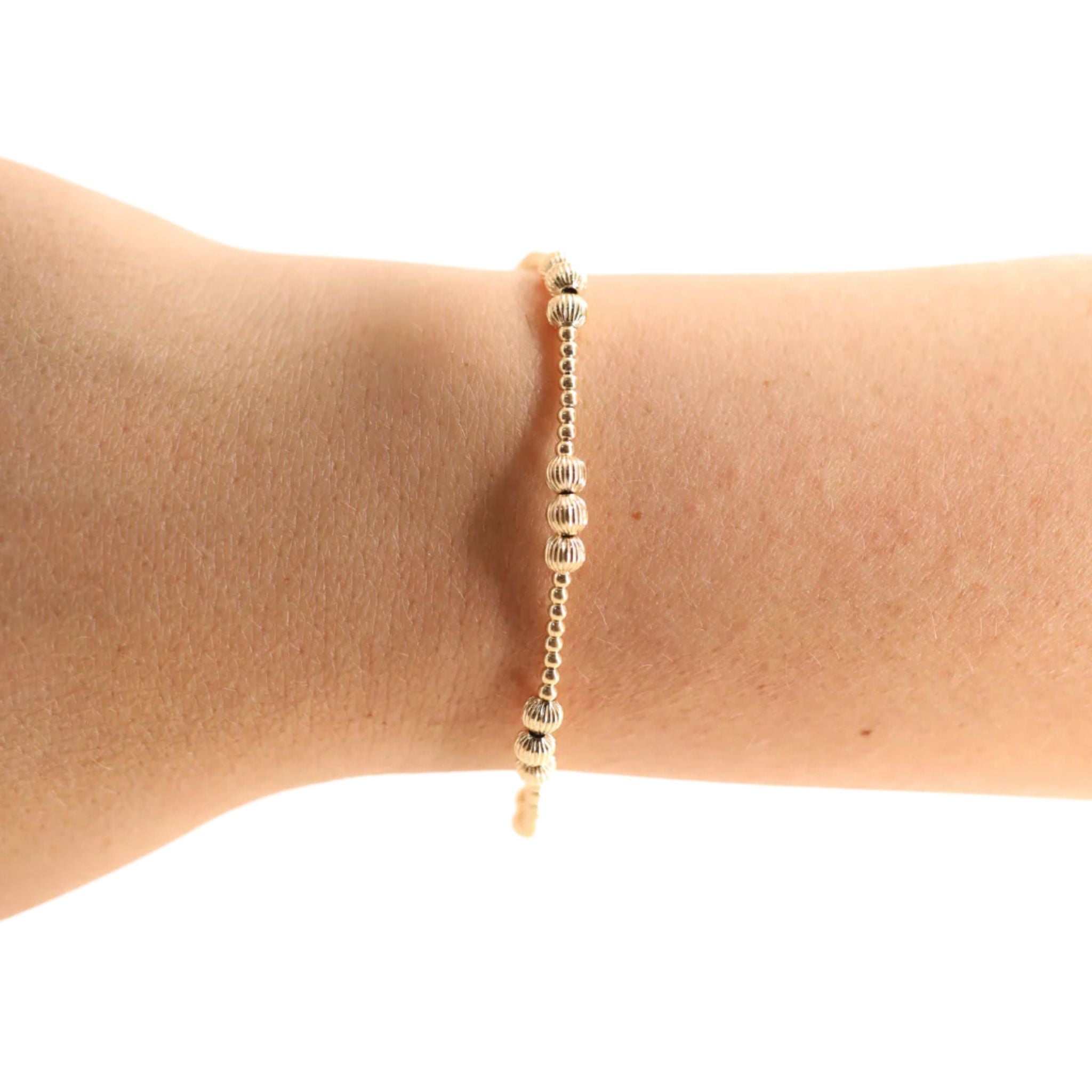 ILY Gold Fluted Bracelet in Gold
