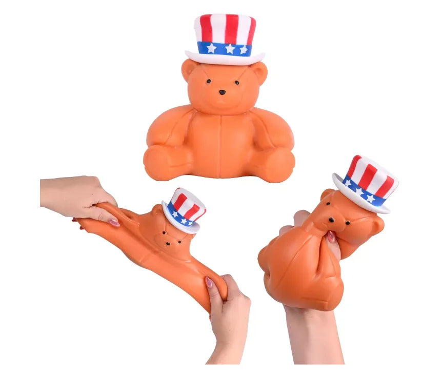 Sunny Days Entertainment Americana Teddy Bear Squishy Fidget Toy