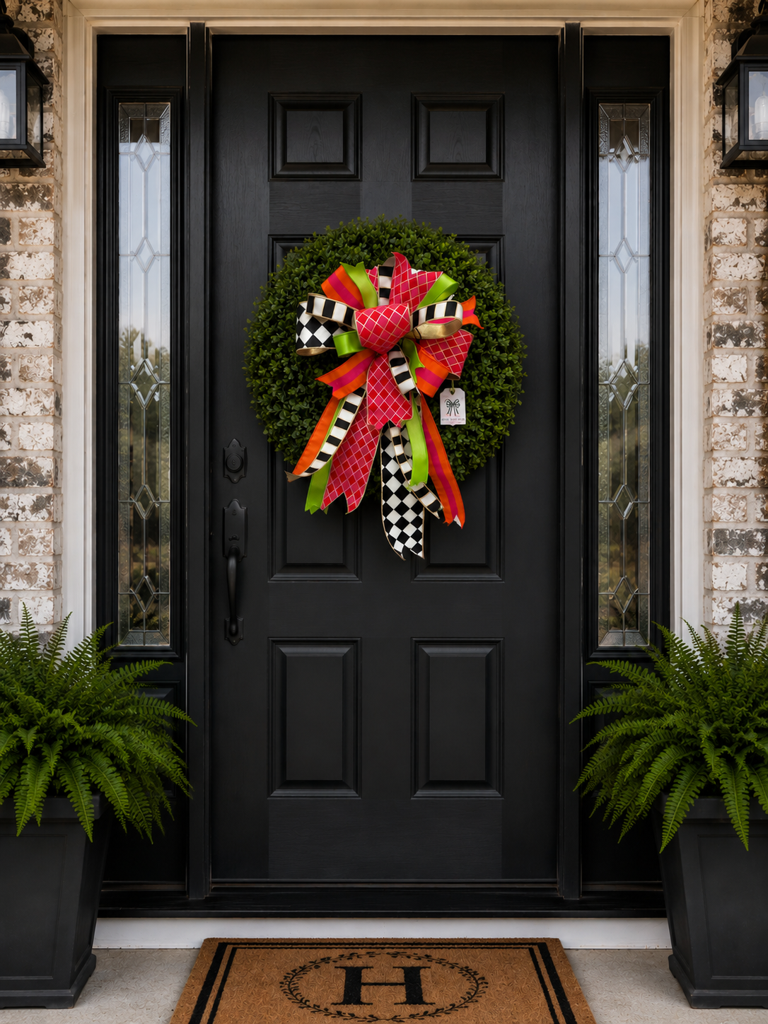 Bright & Fun Colorful Bow & Wreath