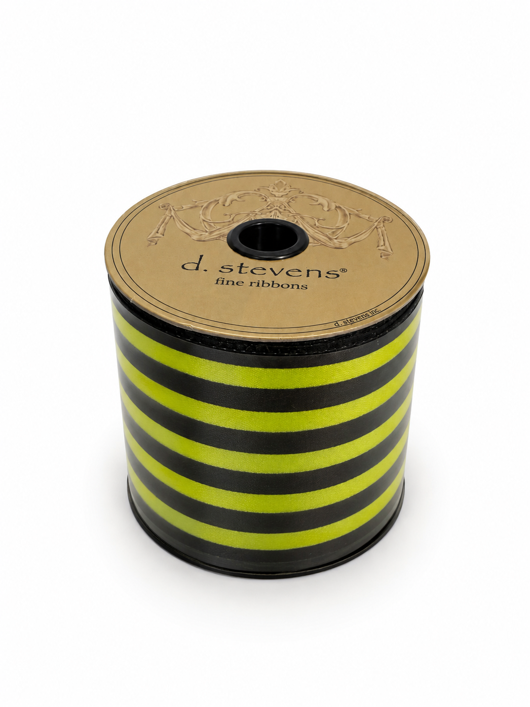 D. Stevens Green & Black Stripe Halloween Ribbon