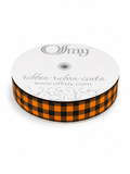 Orange & Black Checkered Ribbon