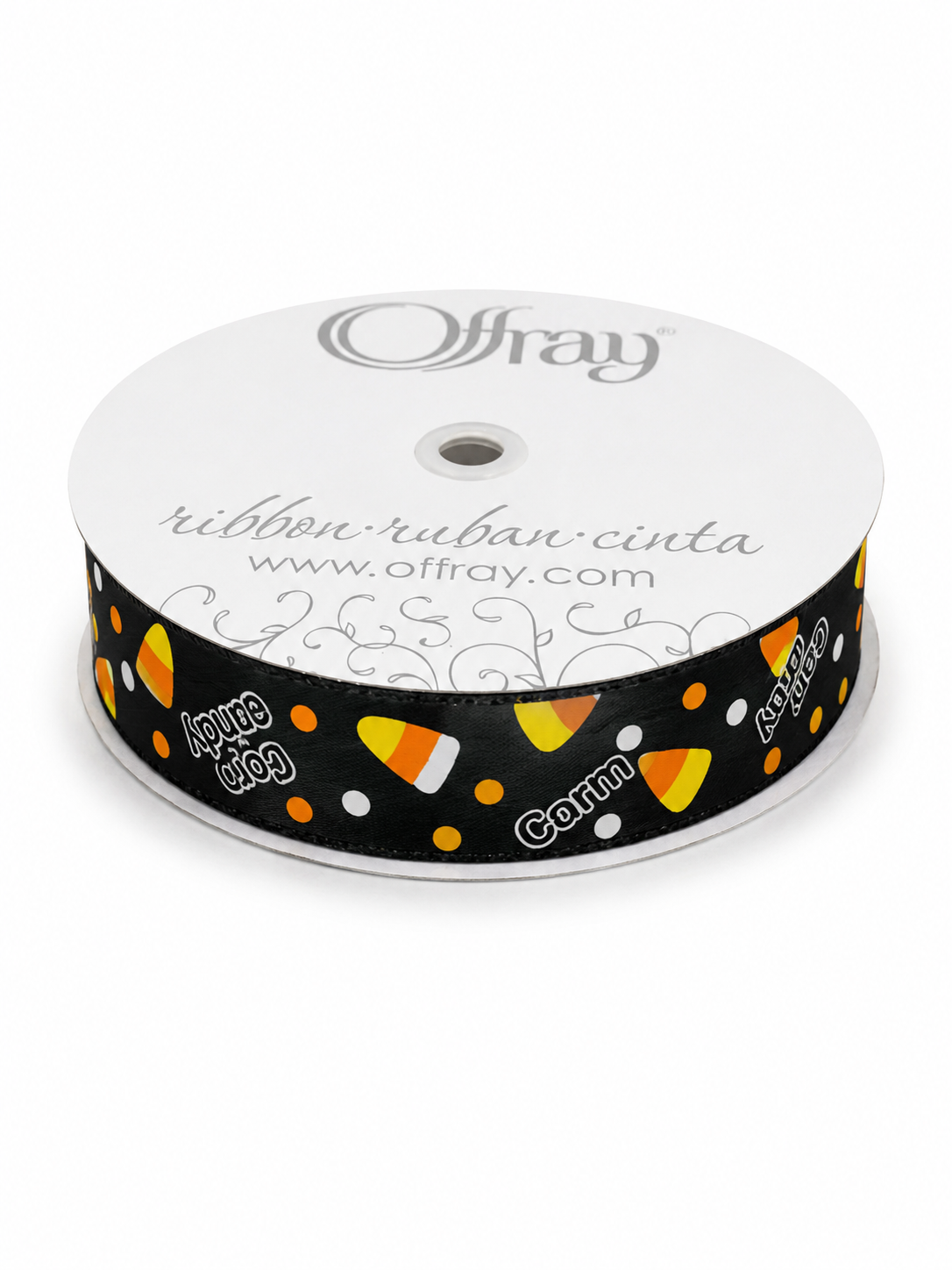 Candy Corn Checkered Ribbon