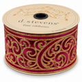3.5"x 10YD Pink and Gold Textured Ribbon