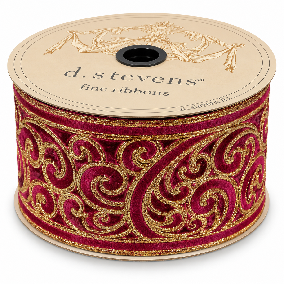 3.5"x 10YD Pink and Gold Textured Ribbon