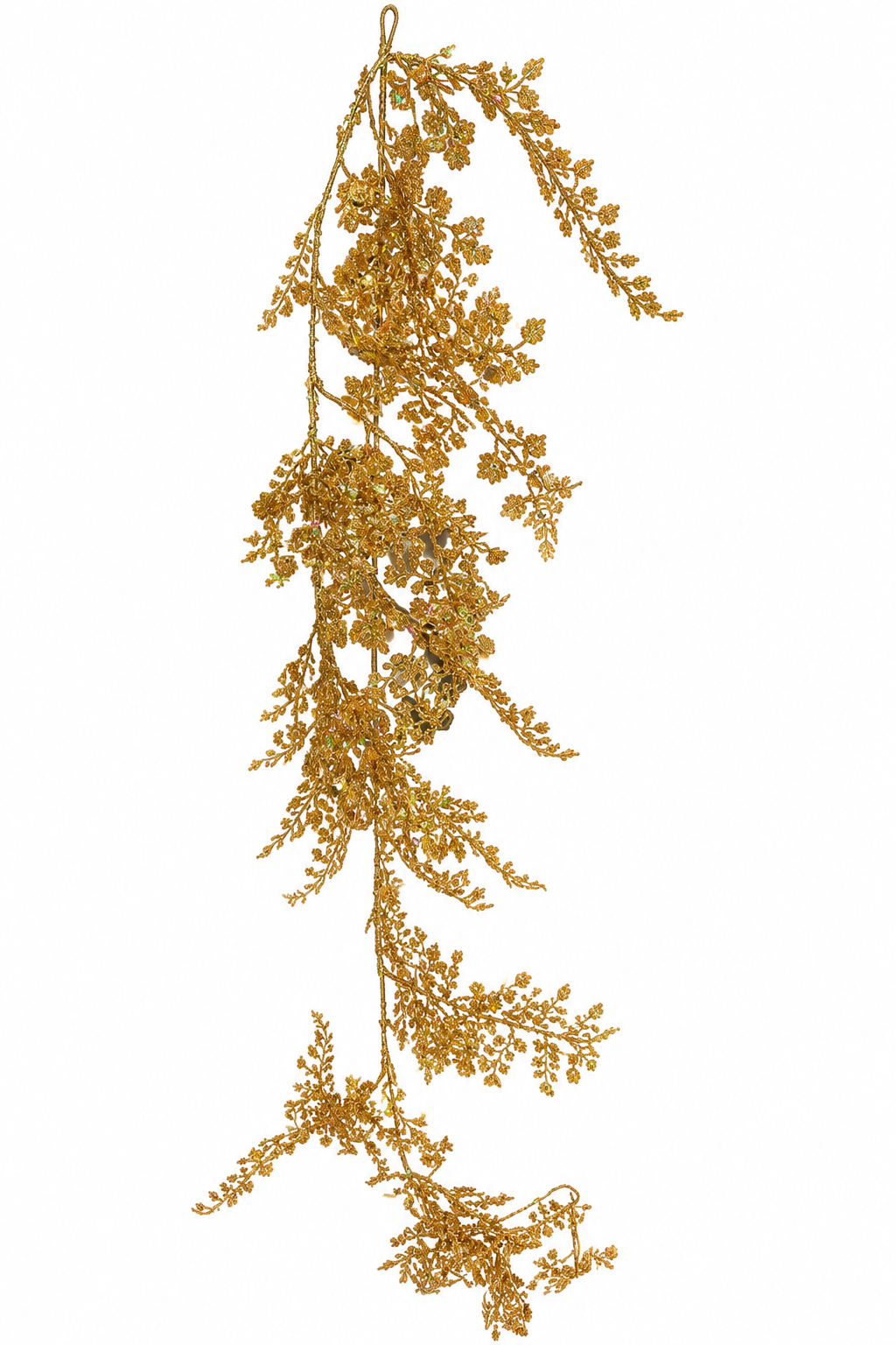 4' Glitter Gold Leaf Garland