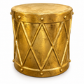 16" Royal Court Drum Planter/Stand Gold
