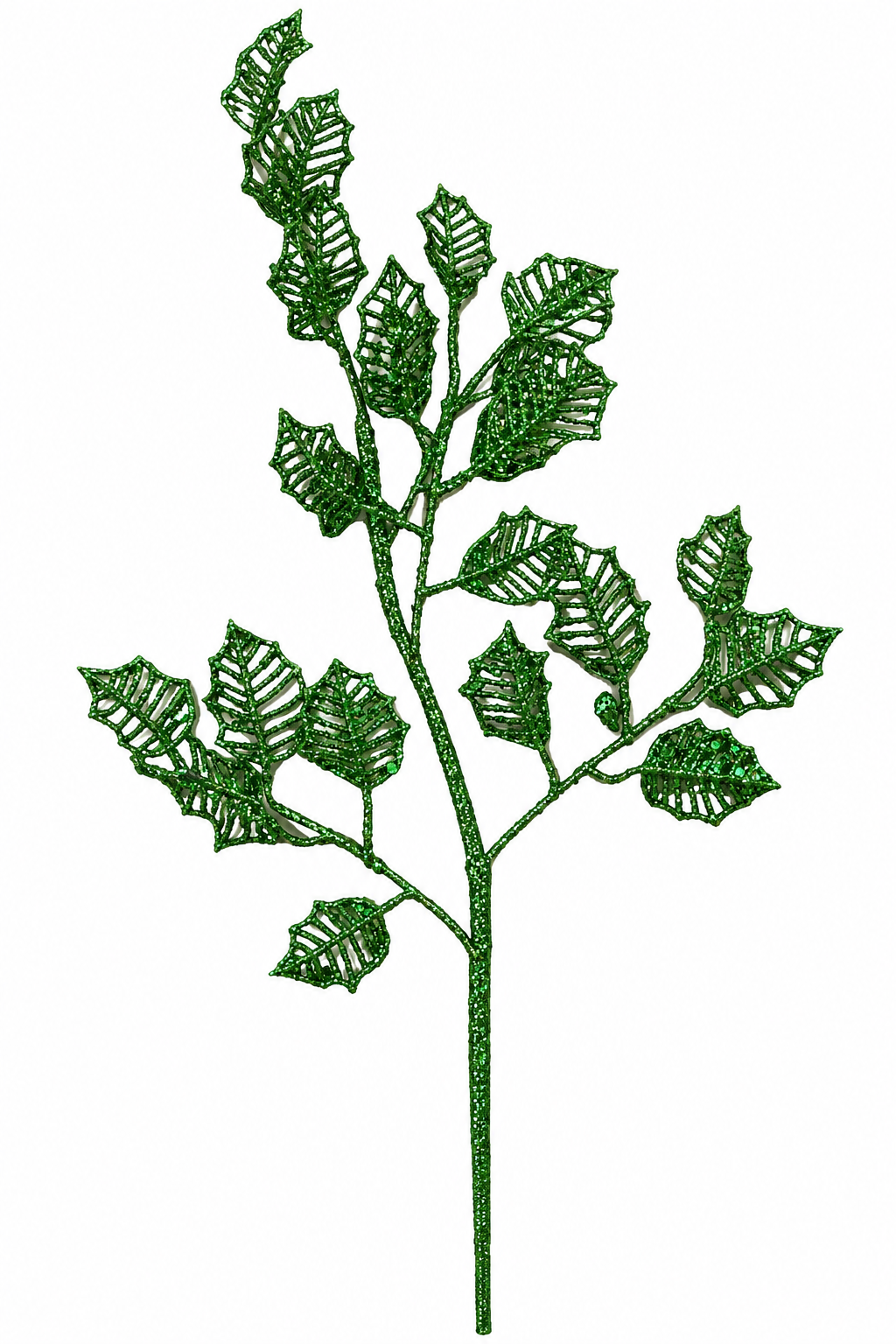 Glitter Green Leaf Spray