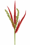 Red & Green Glitter Fern Spray