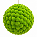 7” Green Pom Pom Ball Ornament