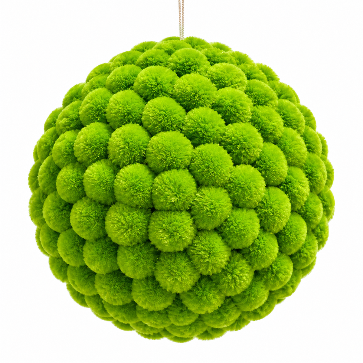 7” Green Pom Pom Ball Ornament
