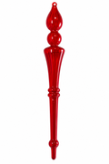 12” Red Glass Finial Ornament