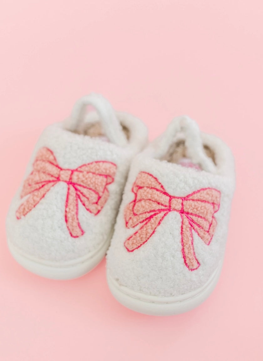 Pink Bow House Shoe