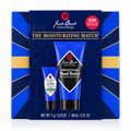 Jack Black Moisturizing Match gift set featuring a blue and gold outer box with two products: a blue tube of Industrial Strength Hand Healer and a smaller blue tube of Lip Balm, shown on a white background.