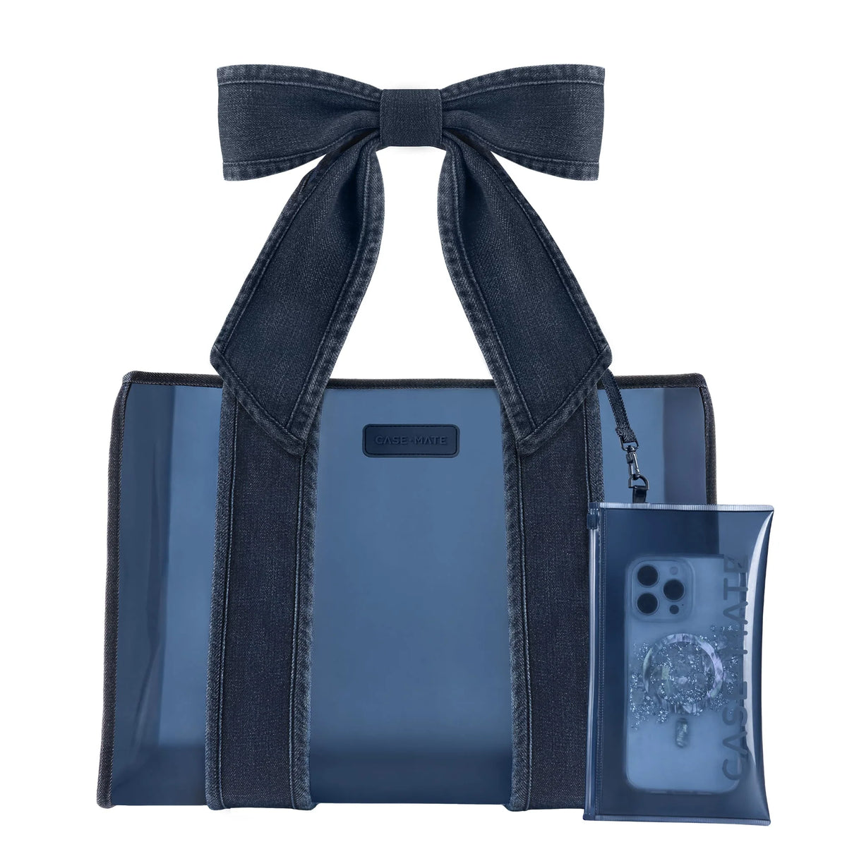 CaseMate Jelly Tote w/ Phone Pouch -  Denim Bow