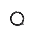 TELETIES Jet Black small black spiral coil hair ties pack