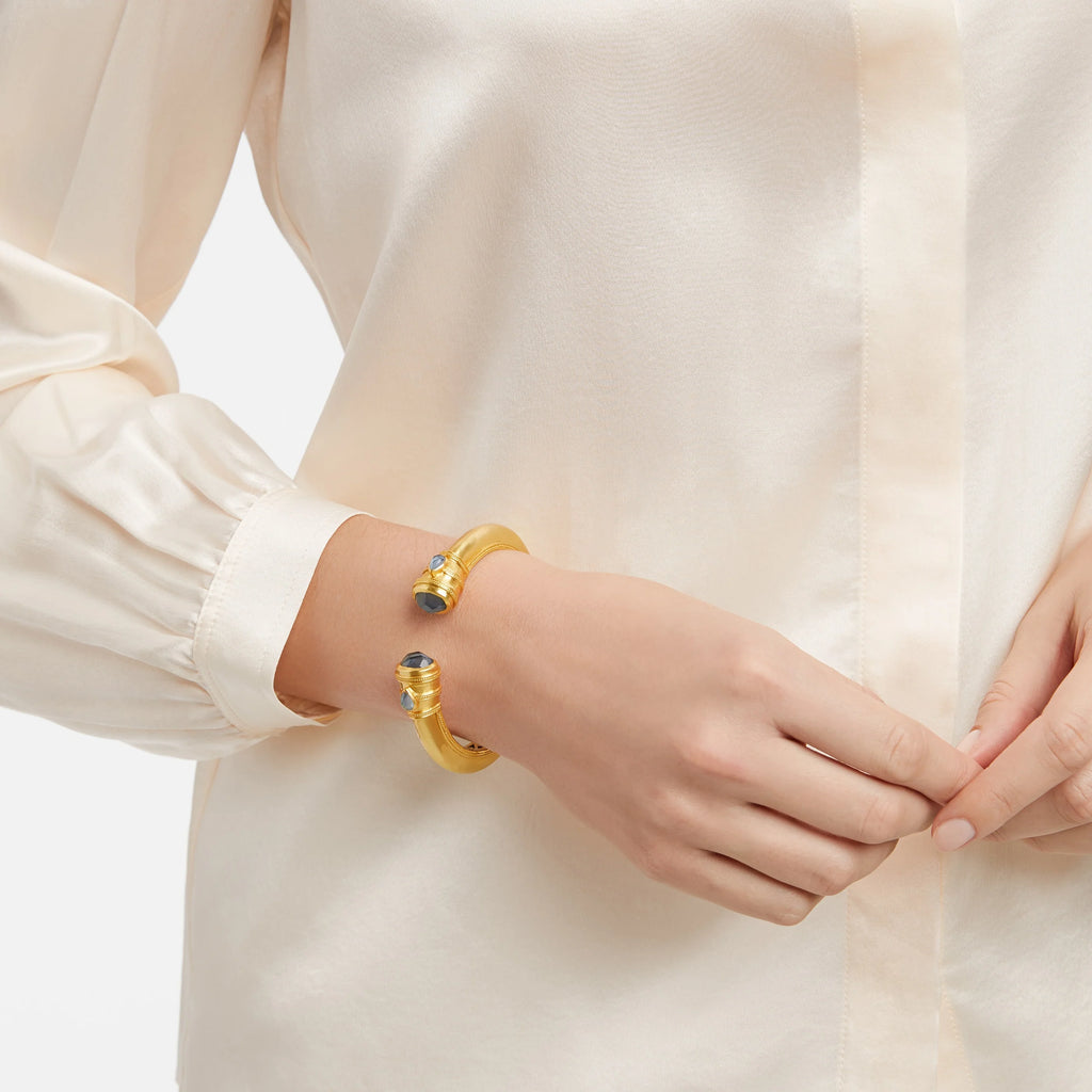 Cannes Demi Cuff-Iridescent Clear Crystal