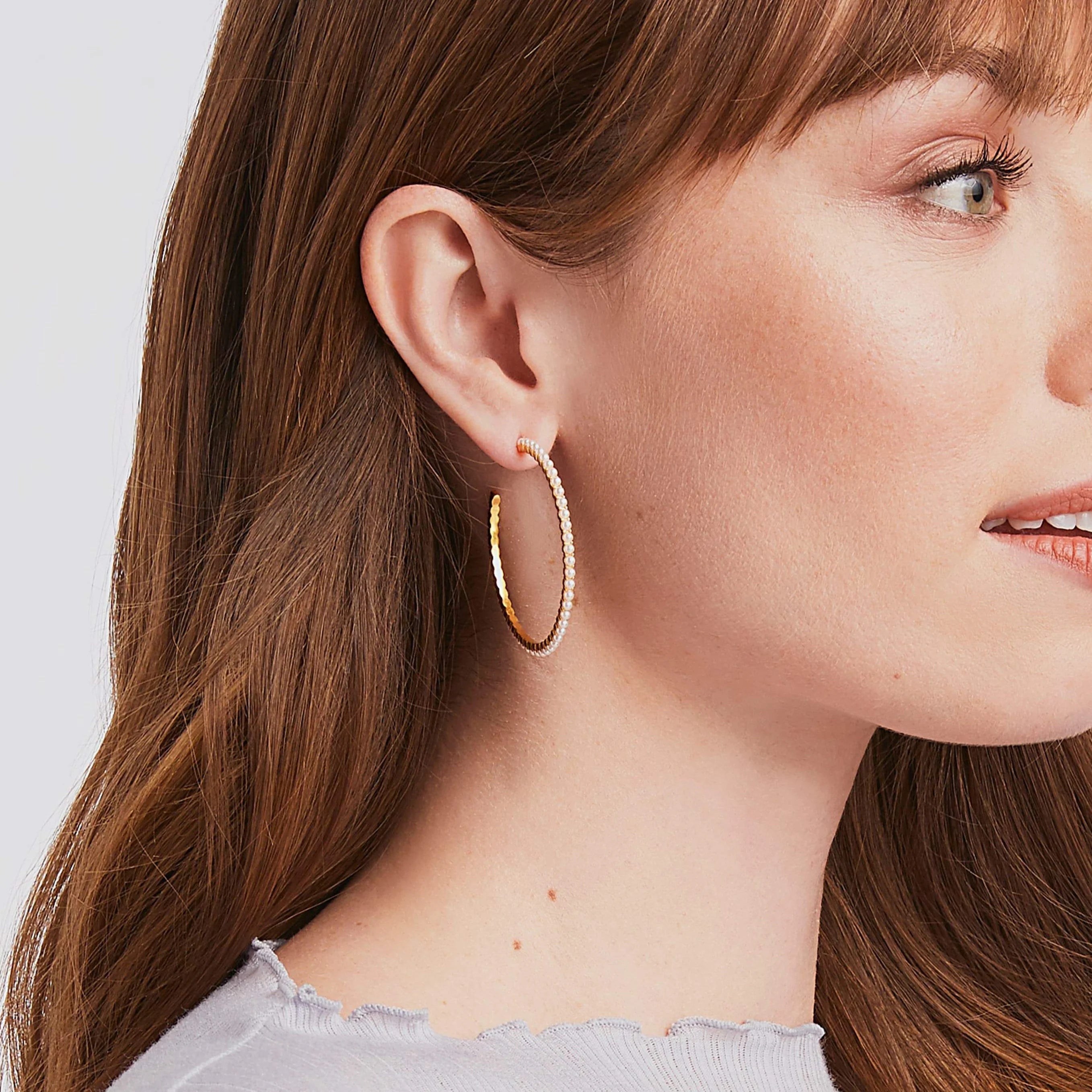 Juliet Hoop Pear Earrings