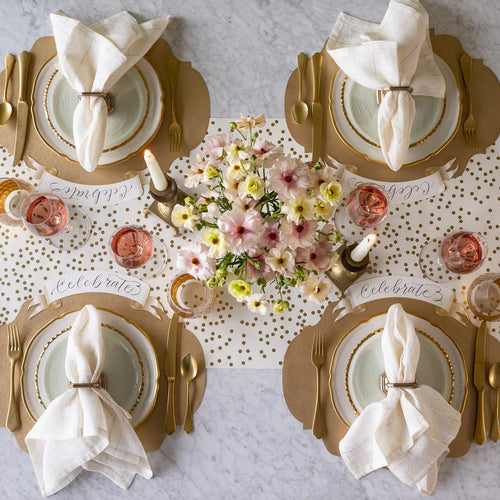 Hester & Cook Gold Confetti Runner - 20" X 25'